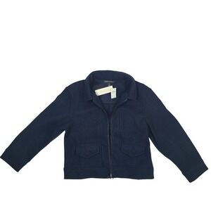 Banana Republic Melton Volume-Sleeve Navy Jacket NWT Womens S Petite